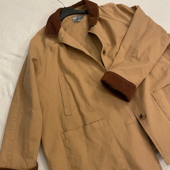 ASOS button jacket in Beige with waist tie - Picture 3 of 4